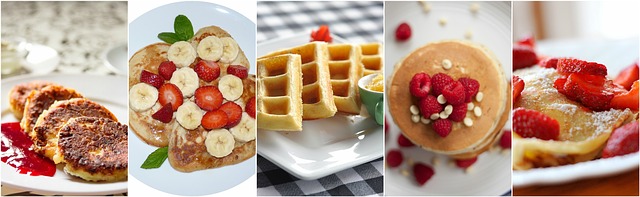 Panqueques de Banana y Frutillas