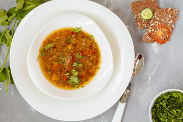 Sopa de Quinua con Tomate