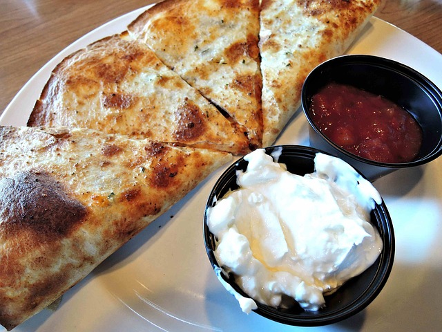 Quesadillas con mermelada