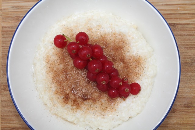 Arroz con leche en microondas