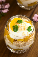 Quinoa con leche y papayas