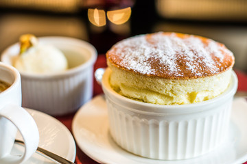 Soufflé de duraznos