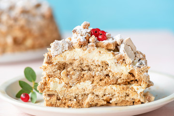 Torta de crema y merengue