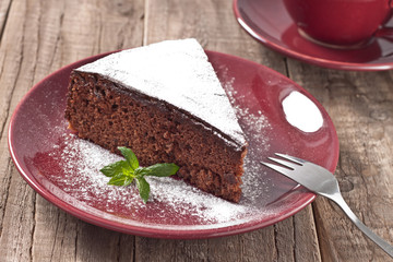 Torta de chocolate con membrillo