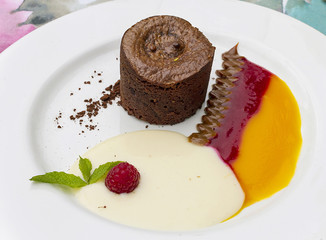 Volcán de Chocolate con Salas de Naranja, sin gluten