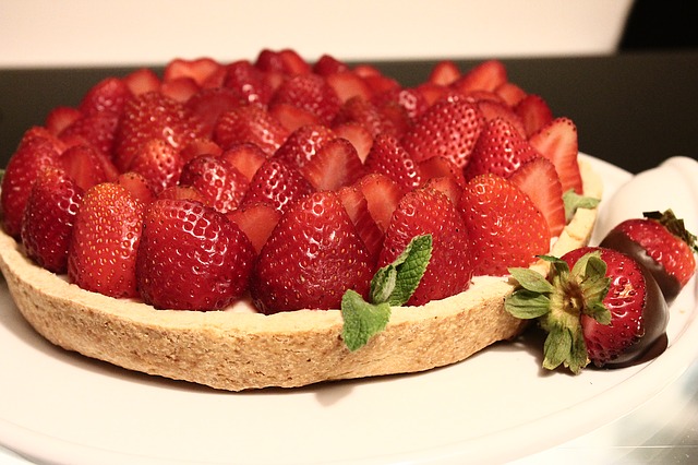 Torta de Queso Crema y Frutillas