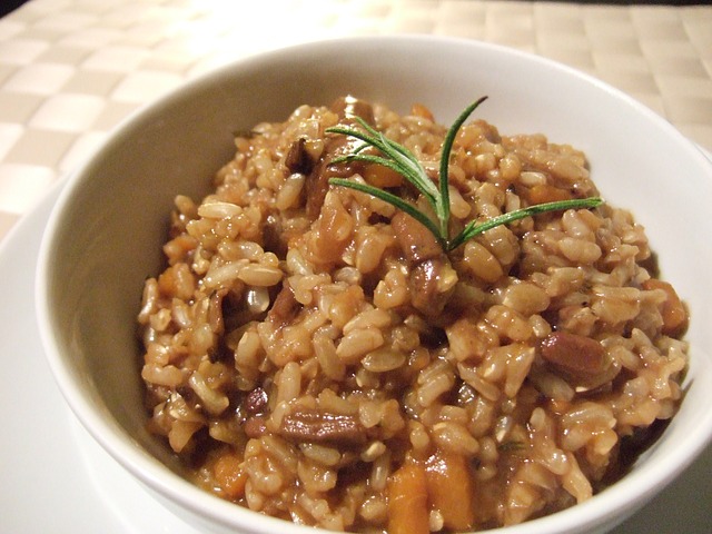 Arroz con Champiñones y Alcauciles